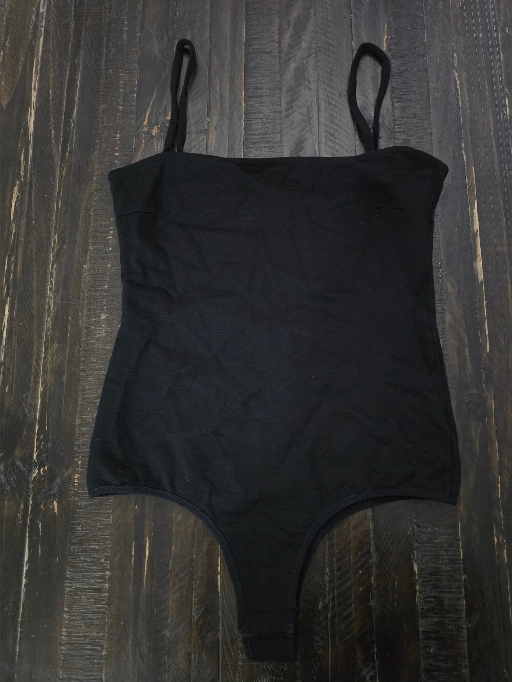 Free People Square Neck Black Bodysuit Size Small